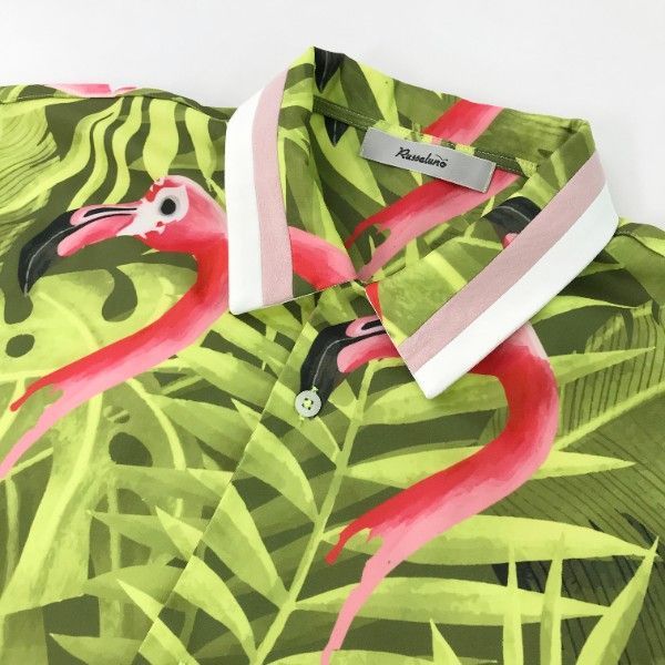 美品　RUSSELUNO ラッセルノ　メンズ　総柄　半袖シャツ　4 RUSSELUNO ラッセルノ 2021年モデル 半袖シャツ 4