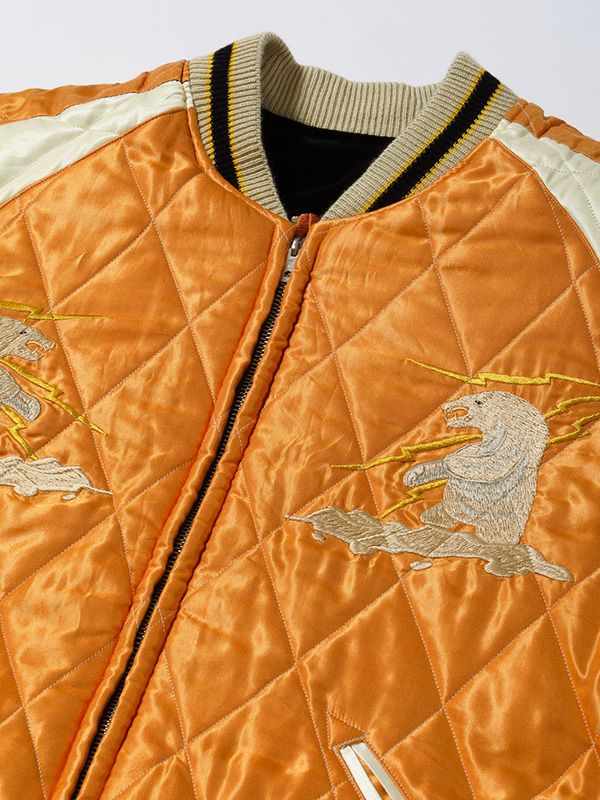 TAILOR TOYO テーラー東洋 スカジャン 別珍 2025 Late 1950s Velveteen Souvenir Jacket POLAR BEAR ALASKA MAP アラスカ ジャン 犬ぞり アラスカマップ TT15792-119 KANDAIZUMI_COM