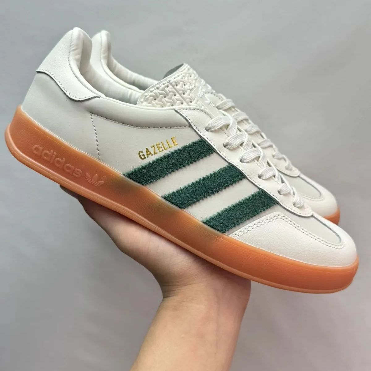 アディダス adidas Originals for emmi Gazelle Indoor ガゼル エミ ID2567 オフホワイト グリーン  天然皮革 レディース スニーカー rsa - メルカリ