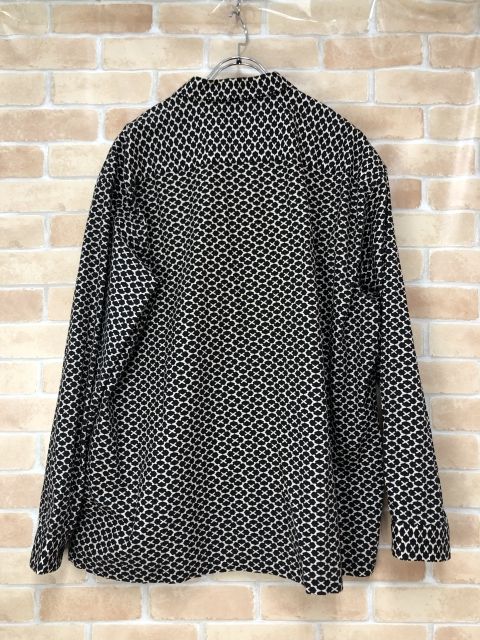 【中古】 GAKKIN ガッキン 長袖シャツ 総柄 ベージュ×ブラック XL 111433993