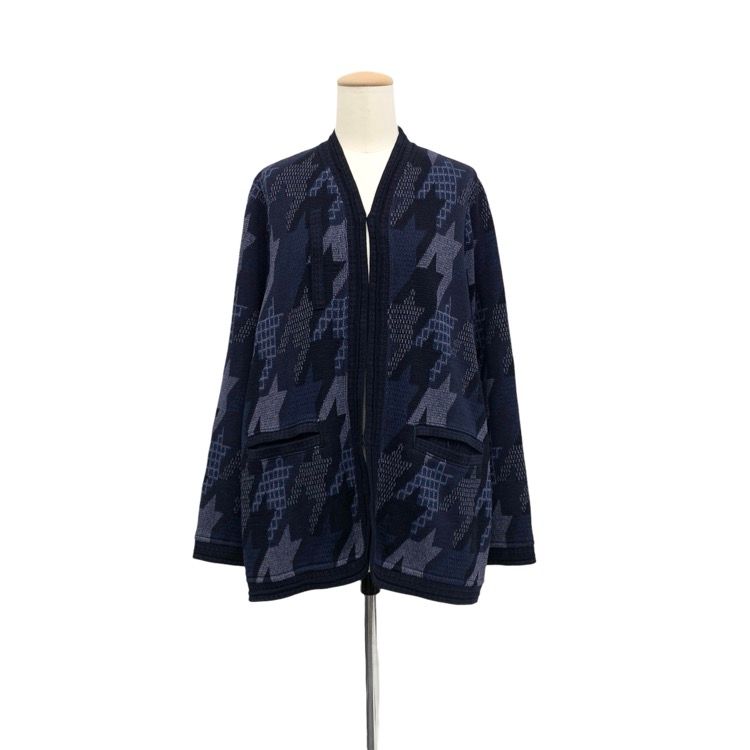 Mame Kurogouchi マメクロゴウチ Houndstooth Knitted Jacket