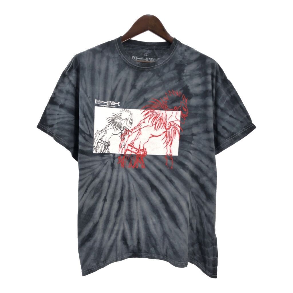 デスノート DEATH NOTE リューク 半袖Ｔシャツ アニメ コミックス キャラクター タイダイ グレー メンズ L 古着 T9701