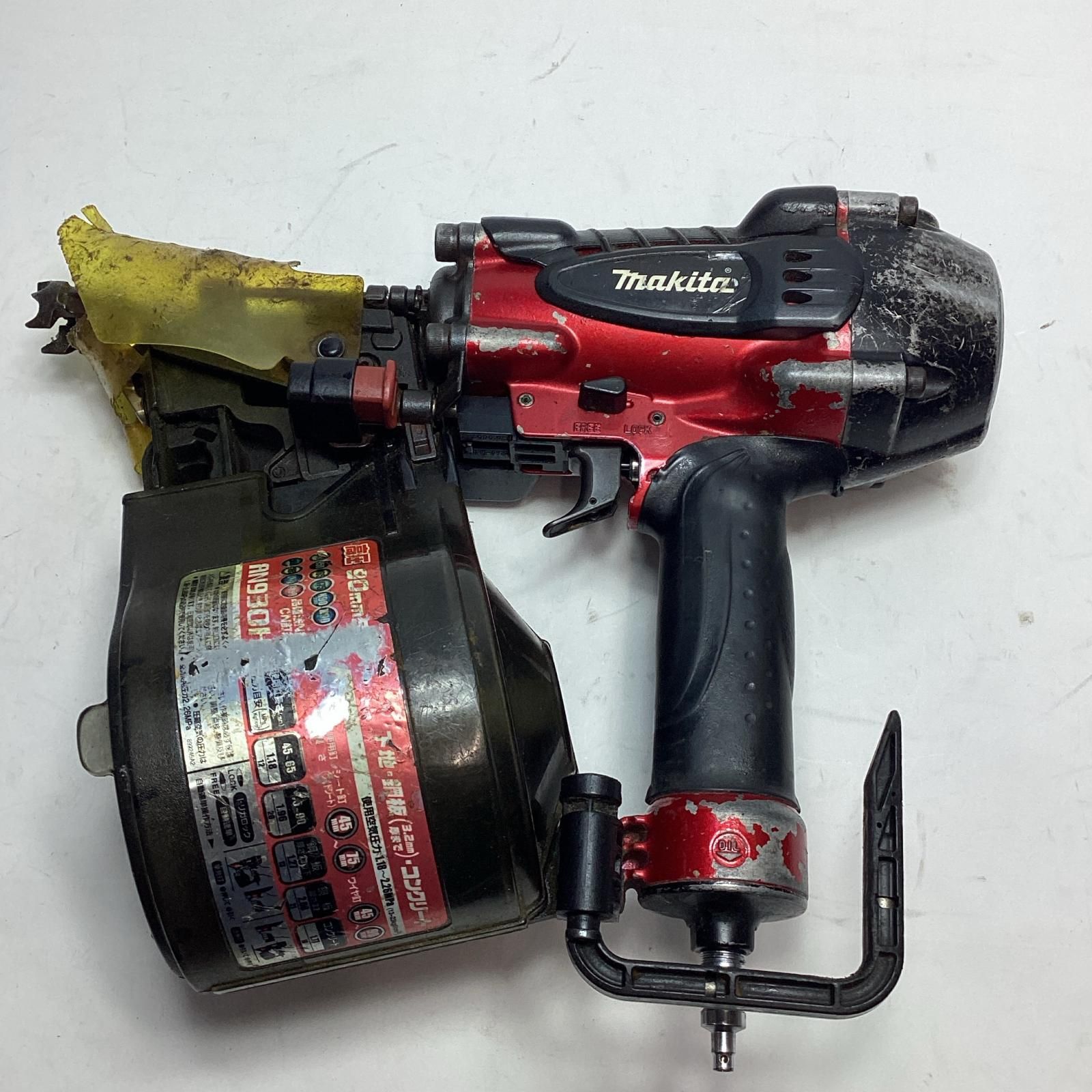 MAKITA マキタ 工具 エア釘打ち AN930H レッド ケース付 高圧 90mm