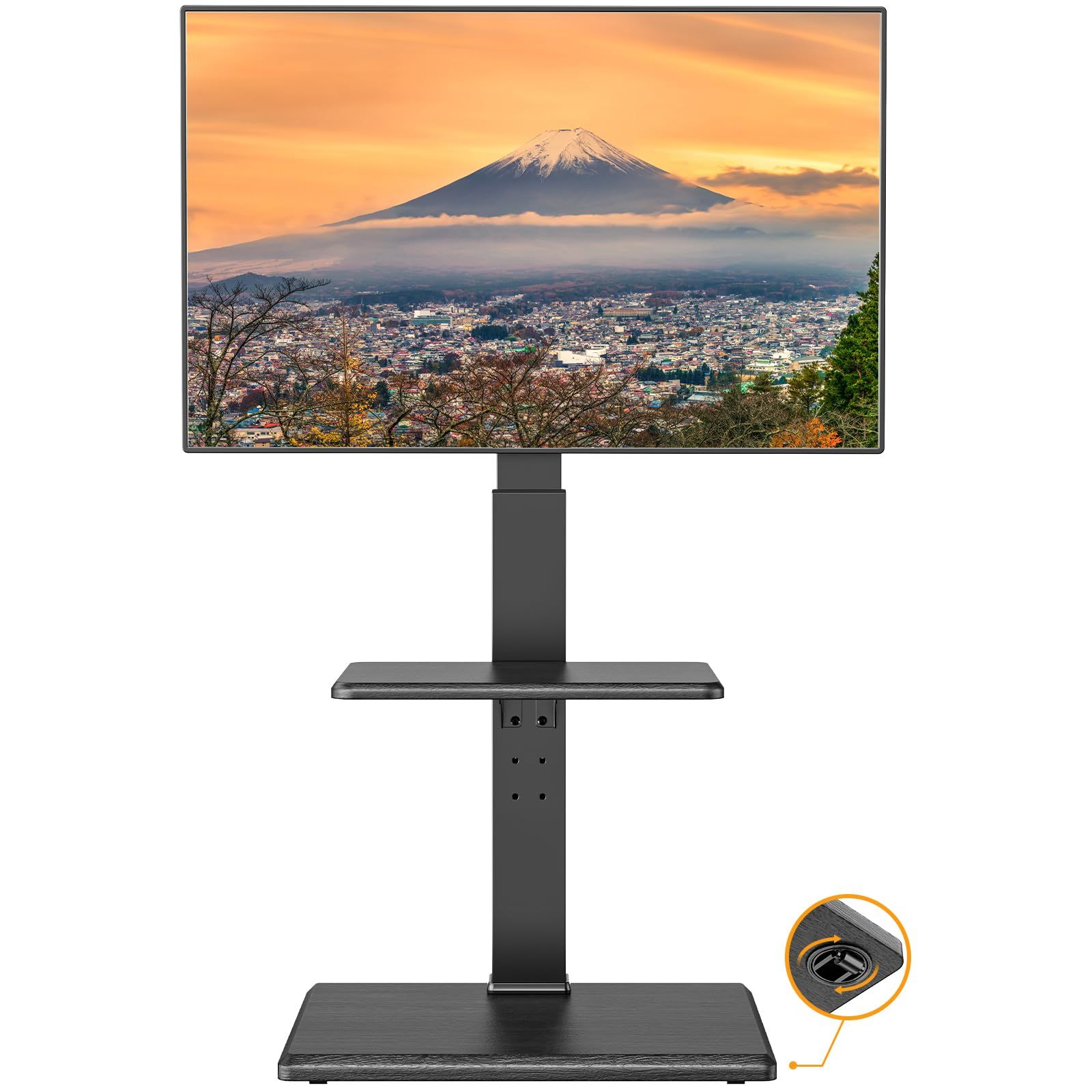 テレビ台 壁寄せ 隠しキャスター付き ハイタイプ tvスタンド 移動式 30~60インチ対応 自立式 tv stand テレビスタンド 耐荷重40kg VESA75x75mm~VESA400x400mm 8段階高さ調整 PERLEGEAR 左右±40度首振り