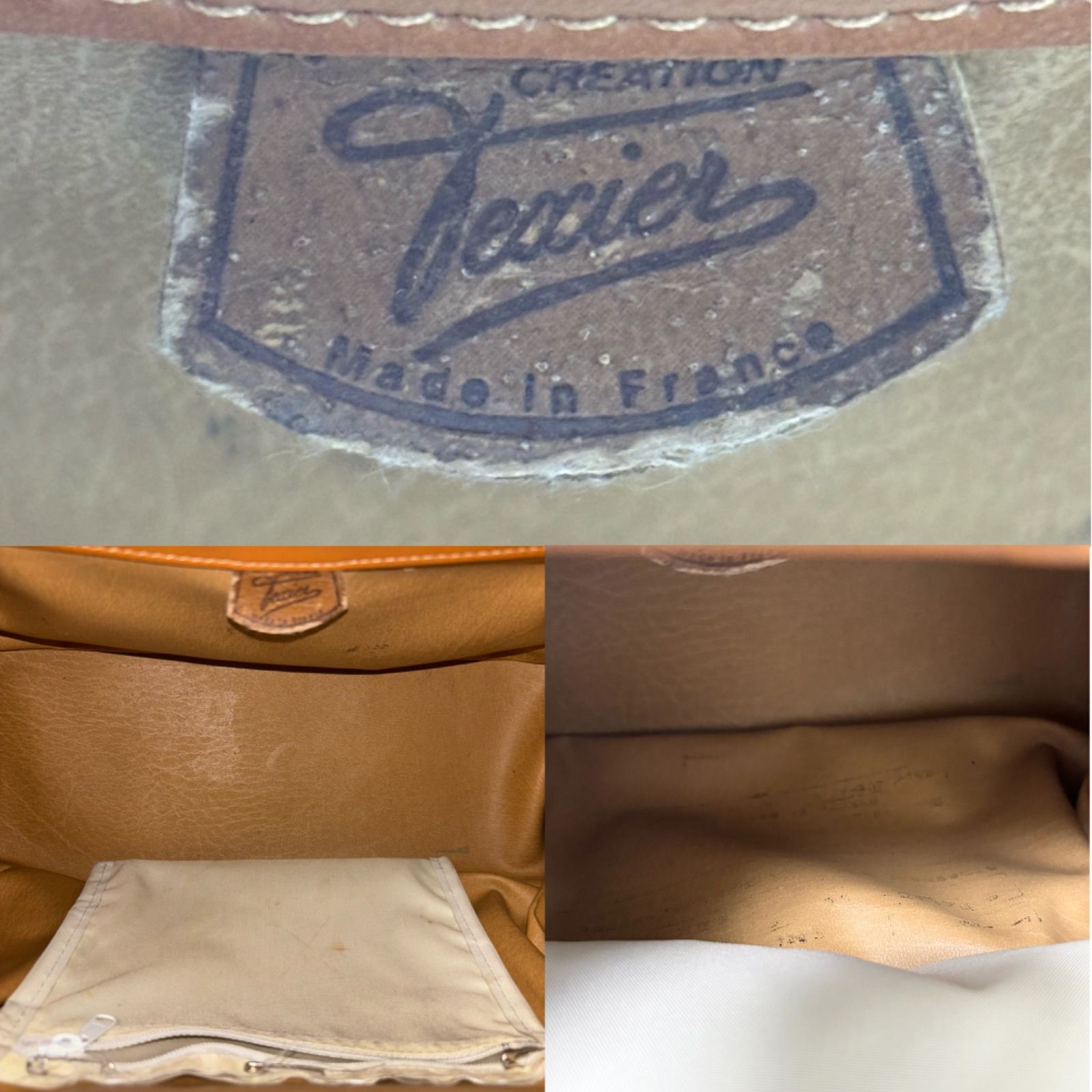 ボストンバック　★Texier フランス製　ストラップ付/鍵付き/ドクター ボストンバック ☆Texier フランス製 ストラップ付/鍵付き/ドクター