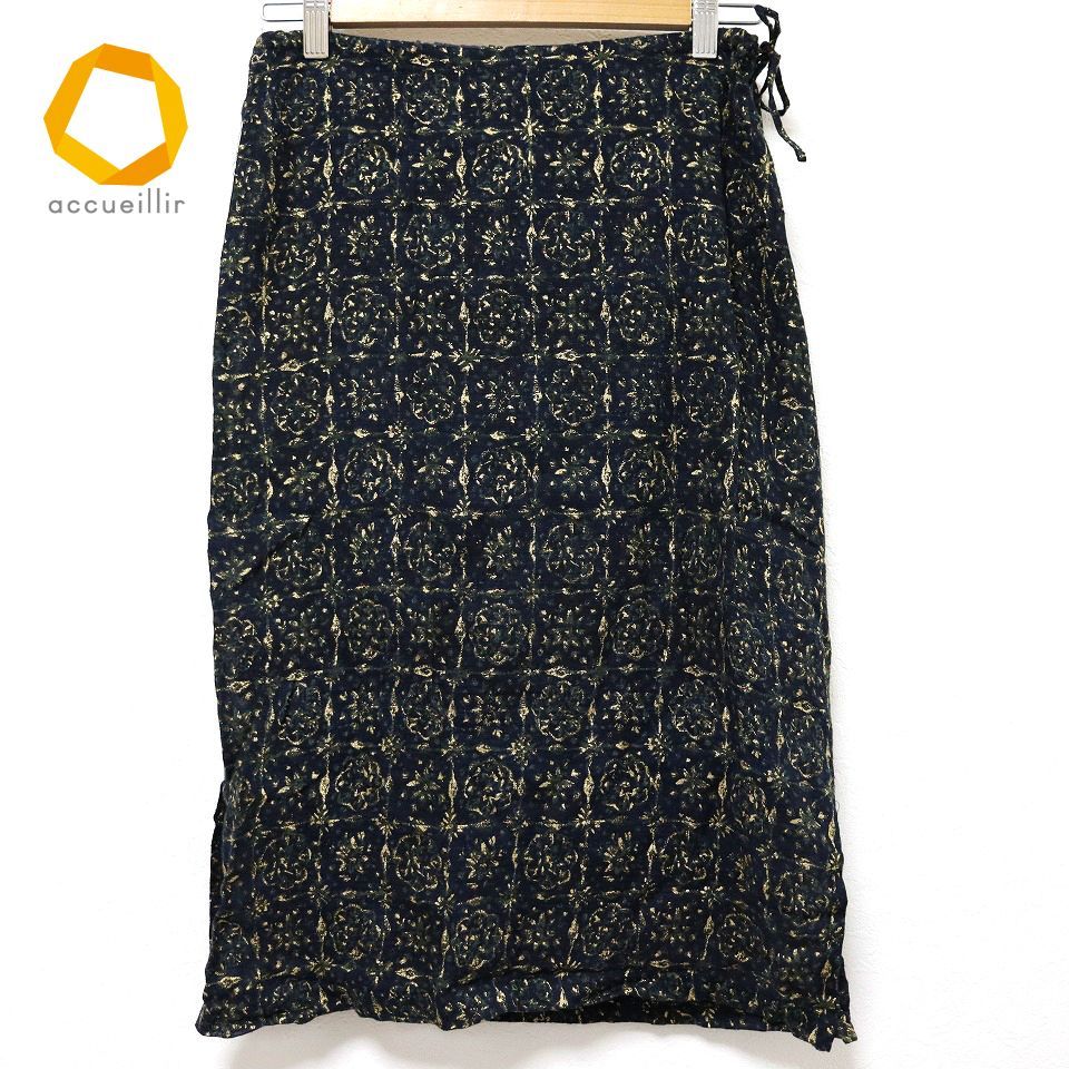 45Rスカート R by 45rpm シルクコットン 花柄 スカート ネイビー系 885147 - メルカリ