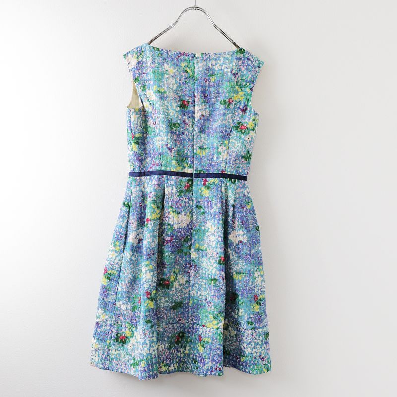 美品 トッカ TOCCA RICHLY シアーチェックフラワープリント