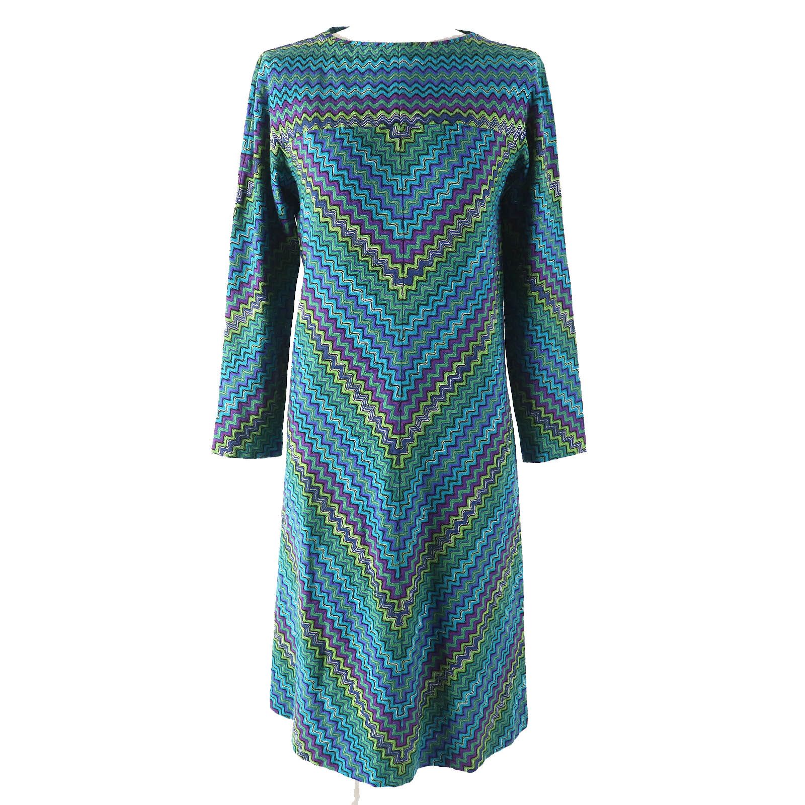 極美品△Missoni ミッソーニ ウール ジグザグ柄 長袖 ニット