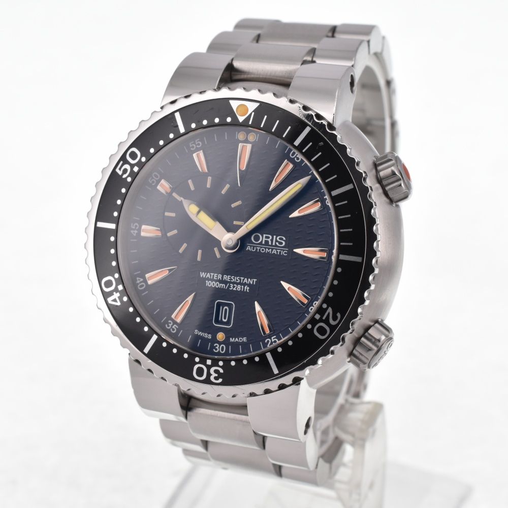 オリス ORIS 643 7609 8454M TT1 ダイバー 1000ｍ防水 スモールセコンド デイト 自動巻き メンズ良品 L#128558 -  メルカリ