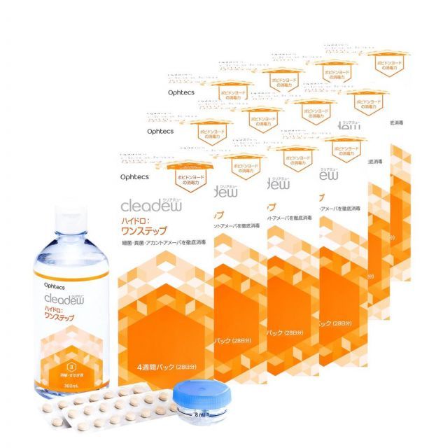 Cleadew オフテクス クリアデュー ハイドロ ワンステップ 28日分 4週間パック 360ml 12箱セット