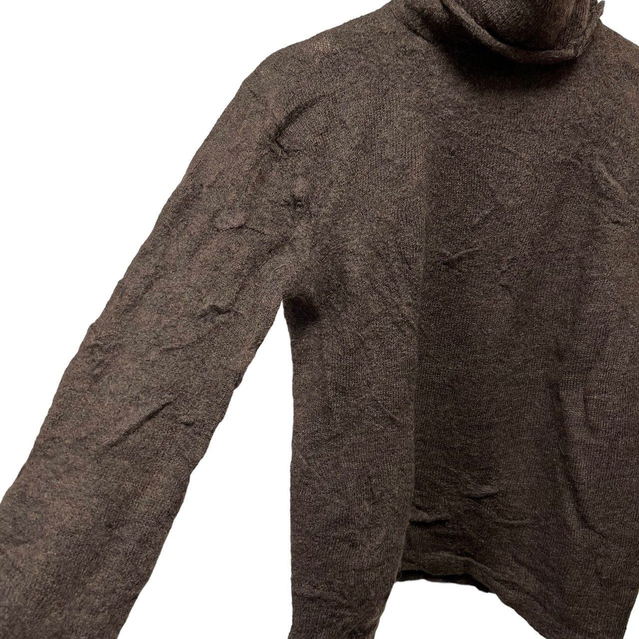 JUNYA WATANABE ジュンヤワタナベ 03AW ウール縮絨シワ加工ハイネック売れ筋商品|||ニットセーター AD2003 JUNYA WATANABE ジュンヤワタナベ 03AW ウール縮絨シワ加工