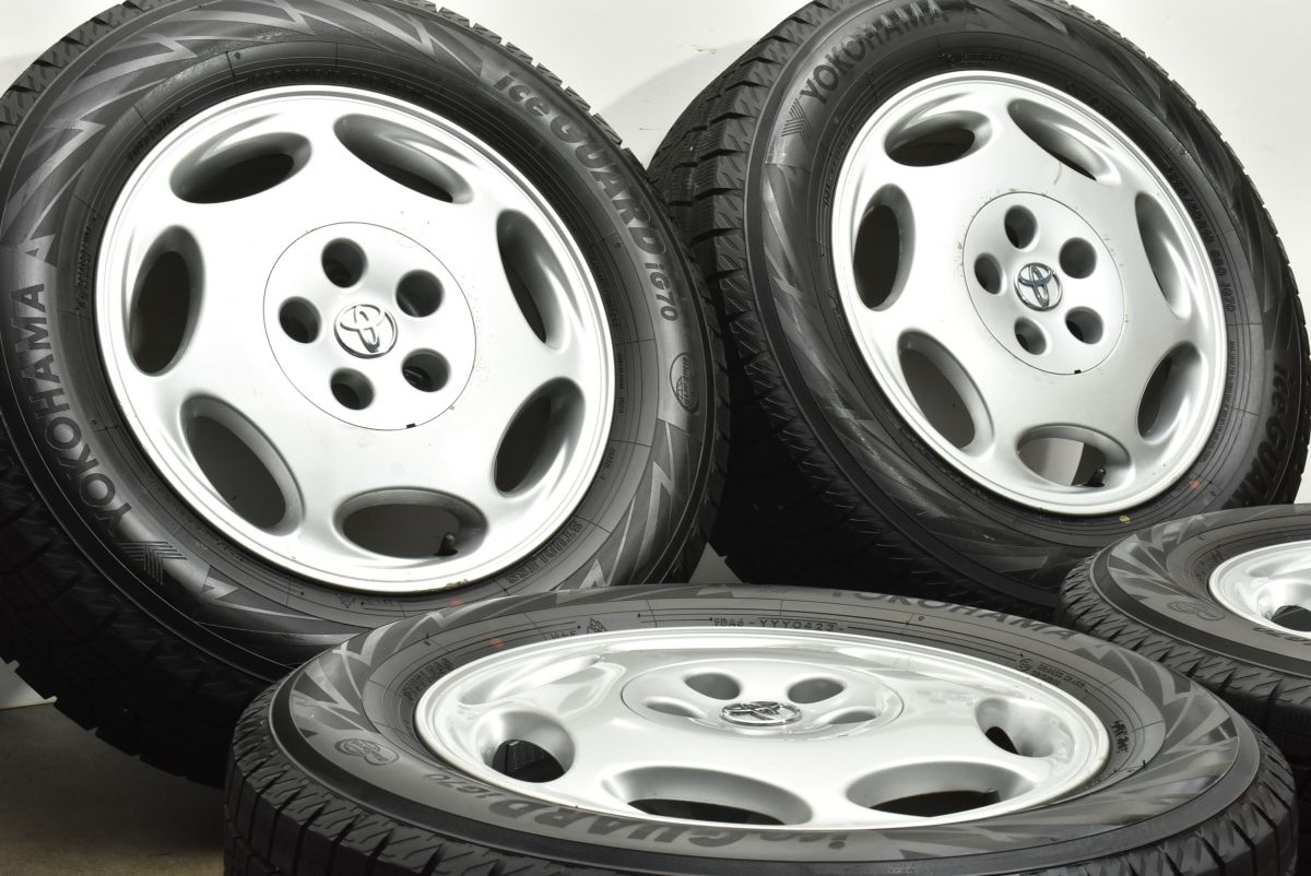バリ溝 トヨタ 30 セルシオ 純正 16in 7J 45 PCD114.3 ヨコハマ アイスガード iG70 225 60R16 アリスト エスティマ 流用 スタッドレス