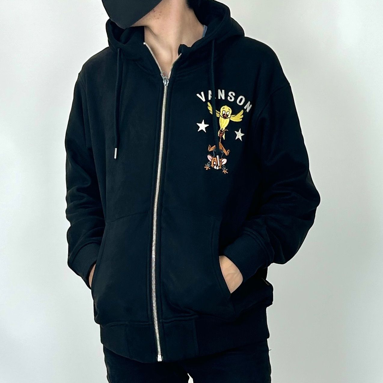 TOM&JERRY ボンディングZIPパーカー】VANSON バンソン コラボ