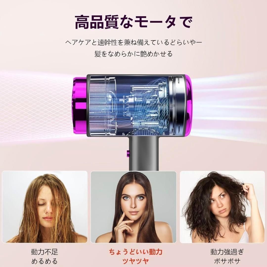 ドライヤー 新品 ヘアドライヤー マイナスイオン 濃密度マイナス