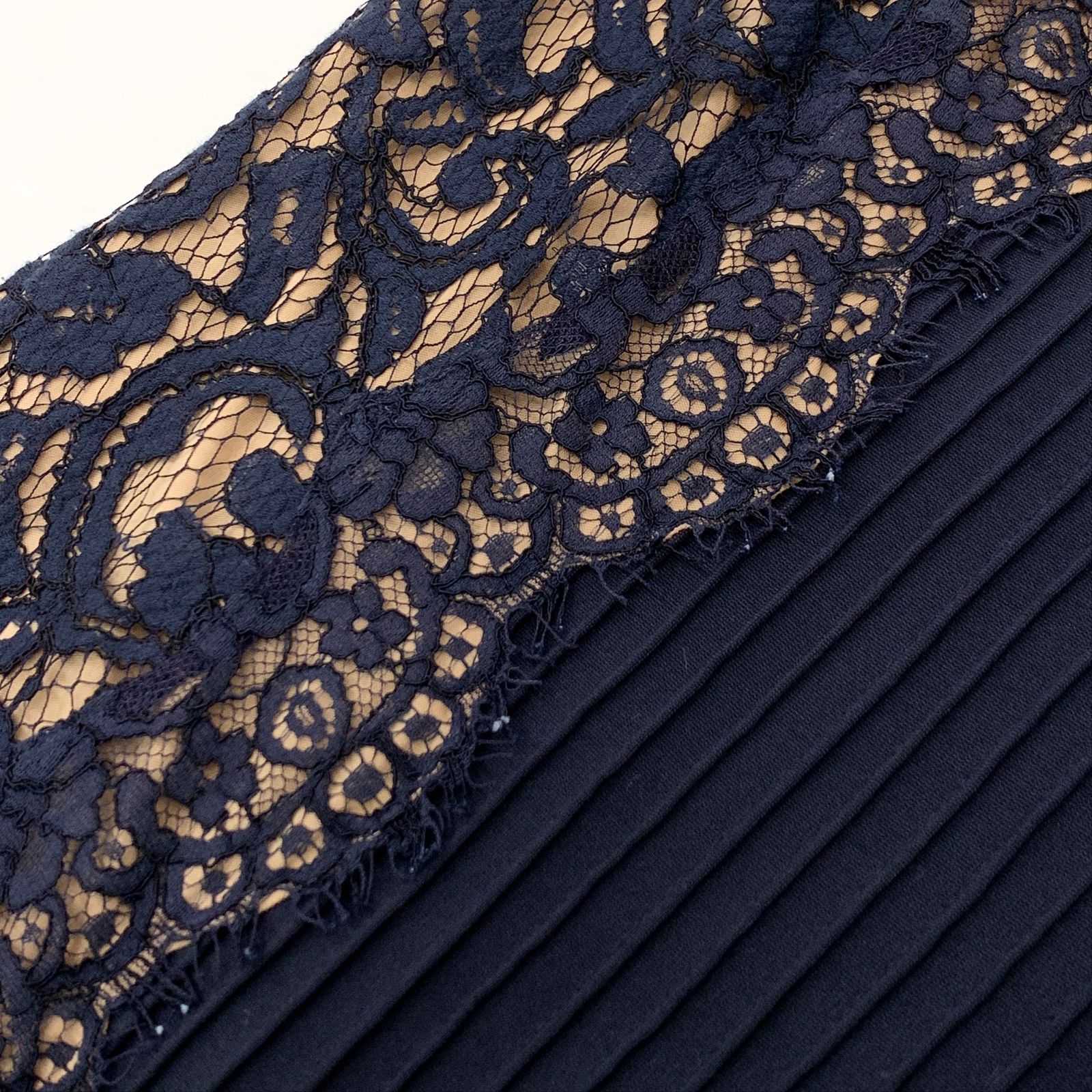 タダシショージ　ネイビー　ワンピース TADASHI SHOJI タダシ ショージ サイドレースタイト ワンピース