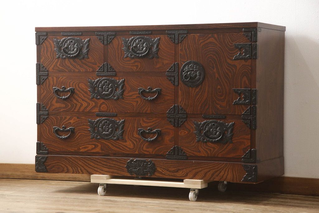 B 飾り棚アガチス材コレクションラック （ 蕎麦猪口 茶碗 骨董