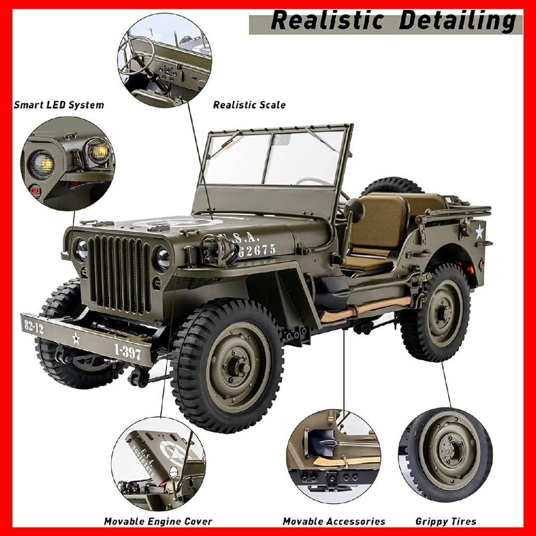 豊富な100%新品ラジコンカー 12スケ 1941MB スケーラー WILLYS MB オフロード ホビーラジコン