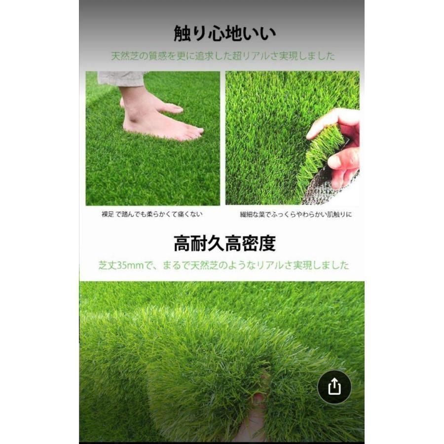 人工芝 ロール 2m×25m芝丈35mm 密度2倍 高耐久 固定ピン付1343 - KENJI ...