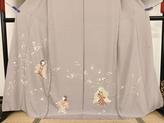 平和屋着物●訪問着　友禅　作家物　童子遊び　まるまん光彩　上代60万　仮絵羽　正絹　逸品　未使用　AABA4468np 平和屋着物○訪問着 友禅 作家物 童子遊び まるまん光彩 上代60万 仮絵