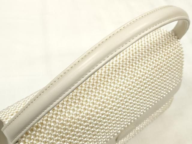 平和屋本店□PERSOGE ペルソージ ハンドバッグ 真珠 パール 真珠光沢