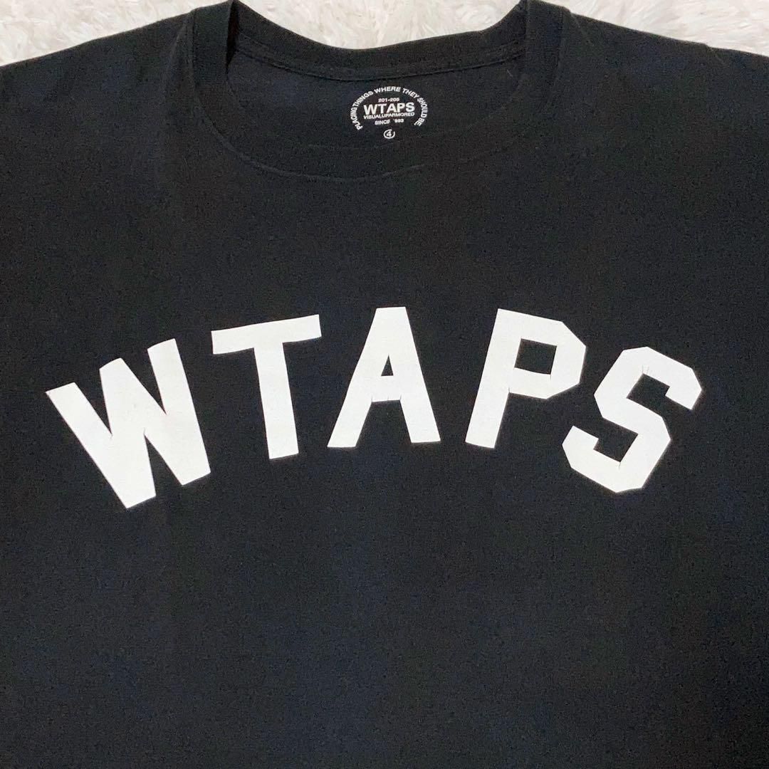 WTAPS ダブルタップス Tシャツ ビッグロゴ プリント サイズ4 黒