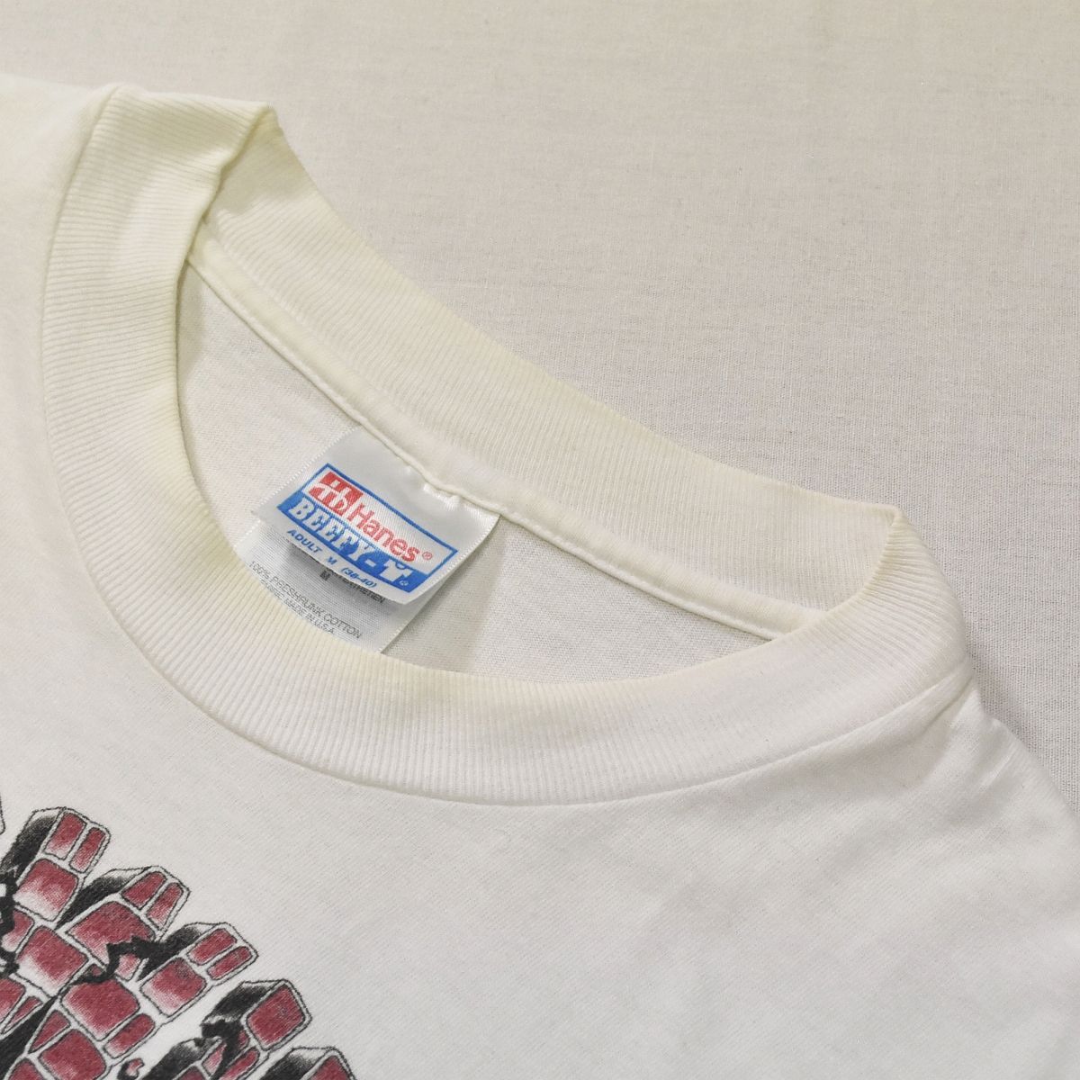 90sヴィンテージ USA製 ヘインズ Hanes BEEFY FRISCO RED＆WHITE