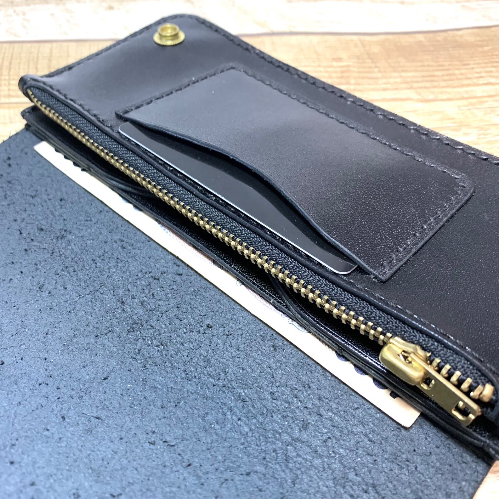 即納】トラッカーズウォレット ロングサイズ 栃木レザー 真鍮製金具