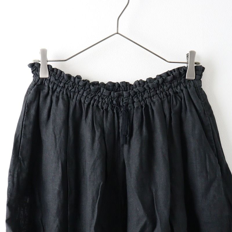 ネストローブ　レース　ペチパンツ ネストローブ nest Robe リネン 裾レース ペチパンツ F/ブラック