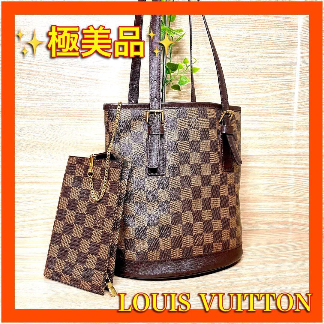 美品 LOUIS VUITTON ダミエ マレ　ポーチ付き ポーチ付き ルイヴィトン ダミエ マレ ポーチ付き