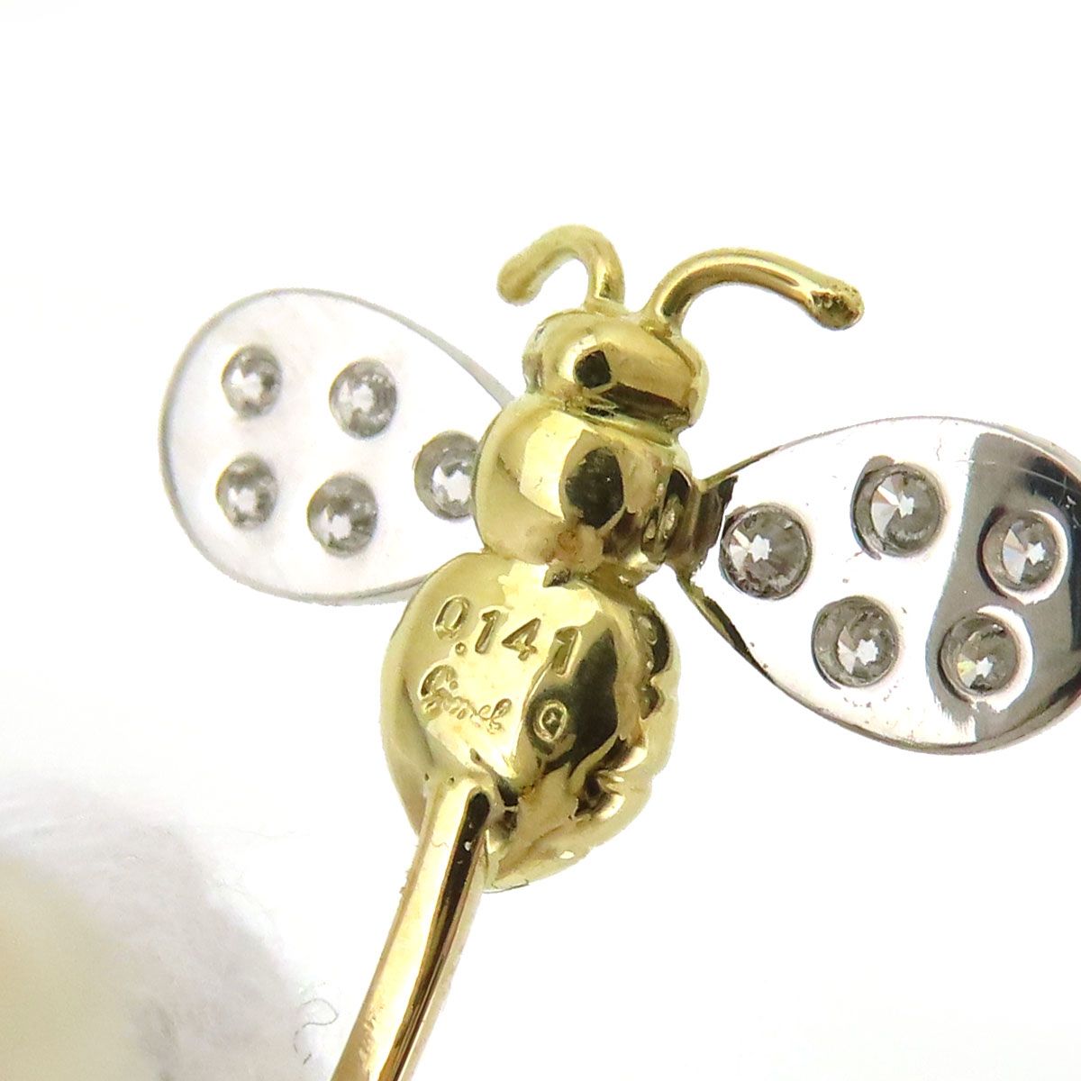 ギメル ハチ イヤリング 950Pt 18K K18 (K18YG) レディース Gimel  