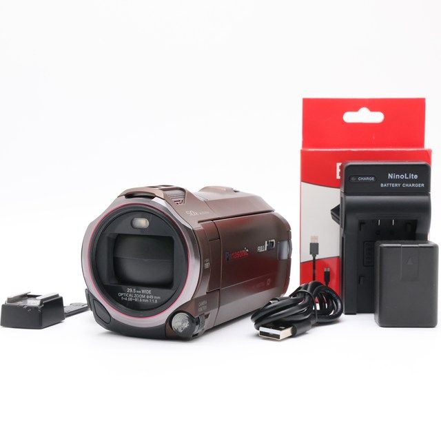 並品 パナソニック Panasonic HDビデオカメラ W870M ブラウン｜ワイプ撮り×50倍ズーム｜内蔵メモリー32GB搭載｜光学補正で安定撮影