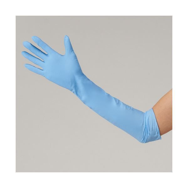 中部物産貿易 ニトリーノロング500 粉なし S ブルー NL500-02-S 1パック 50枚 使い捨て手袋 使いきり手袋
