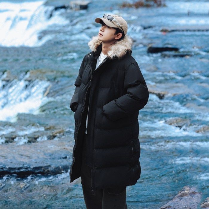 ダウンコート メンズ ロング丈 ダウンジャケット 無地 中綿ジャケット 大きいサイズ 防寒 防風 高品質 暖かい オフィス 通勤 2023秋冬新作