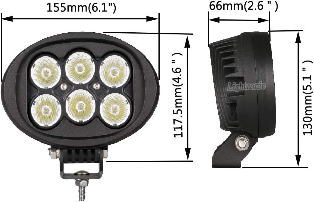トラクター 車外灯 狭角 LEDサーチライト 60W 6インチ155mm