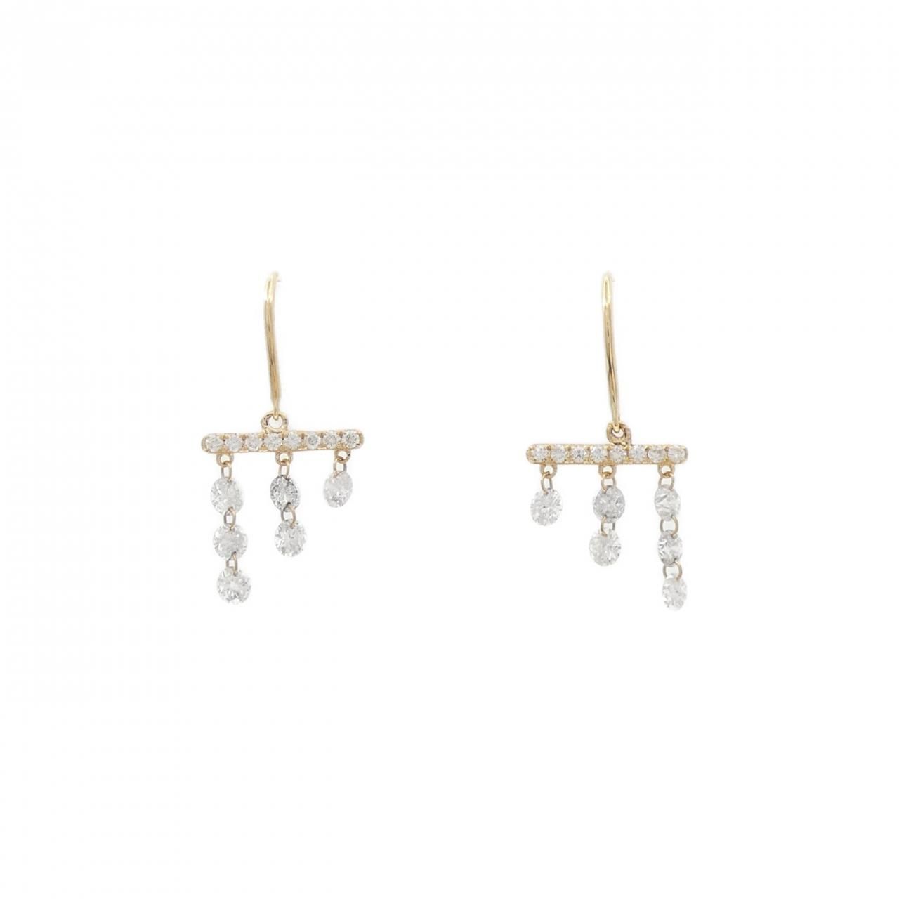 K18YG ダイヤモンド ピアス 1.01CT