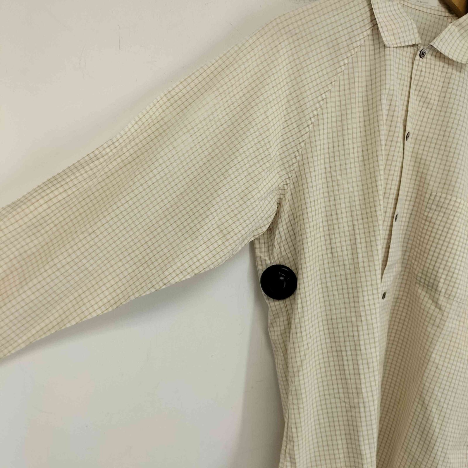 Ys for men(ワイズフォーメン) 初期タグ シェルボタン ラグランスリーブ チェックシャツ メンズ 表記無 【中古】【ブランド古着バズストア】 ワイズフォーメン Ys for men 初期タグ シェルボタン ラグランスリーブ