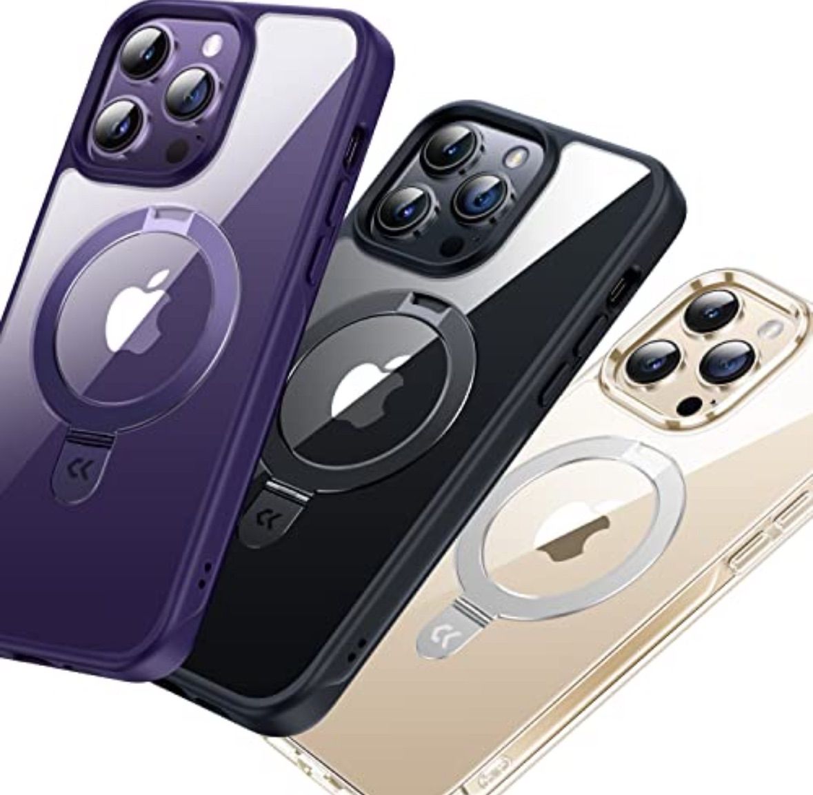 iPhone14Pro 用 ケース 隠しスタンド 横縦両立 耐衝撃 パープル Amazon.co.jp: 【2024必見！4in1多機能満載】CASEKOO