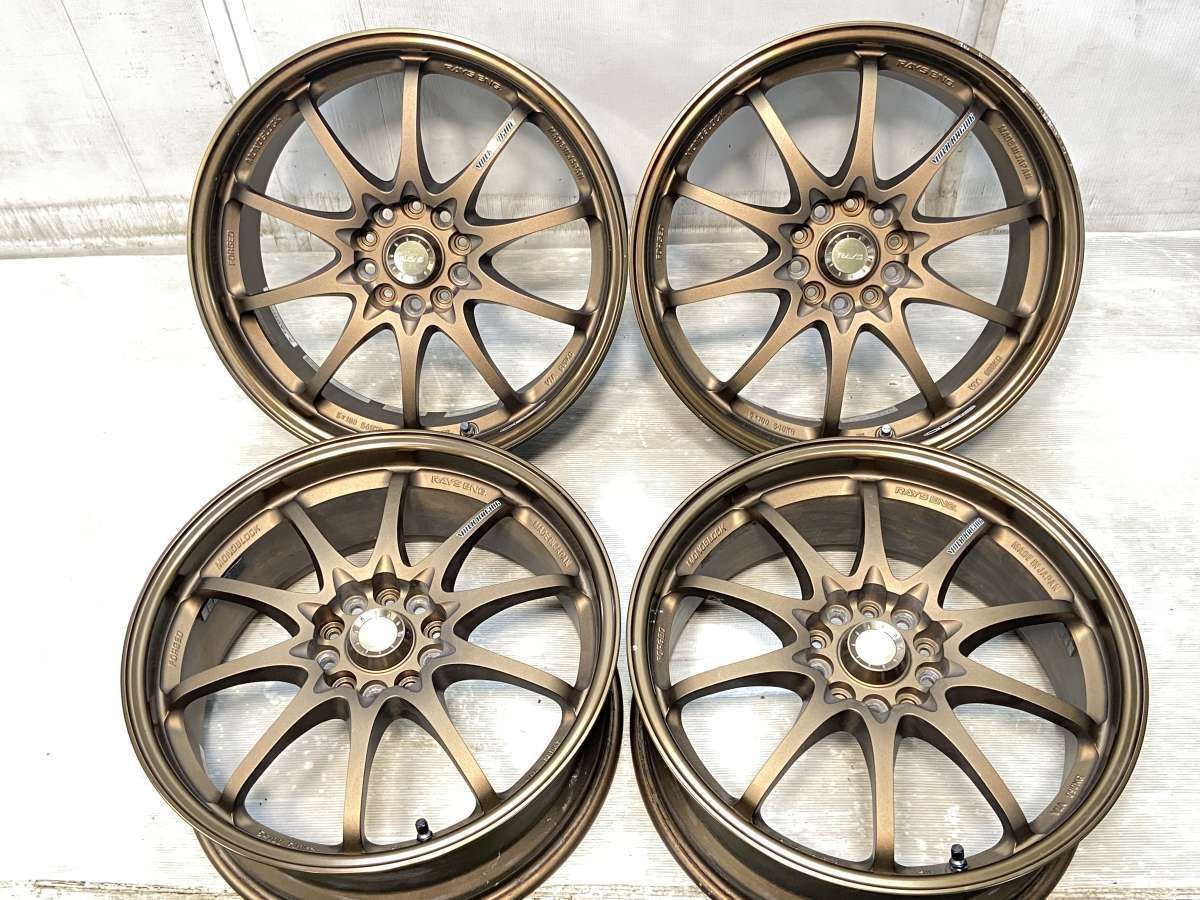18x7.5 43 114.3-5穴 RAYS ボルクレーシングCE28N ホイール 4本セット a18250129046