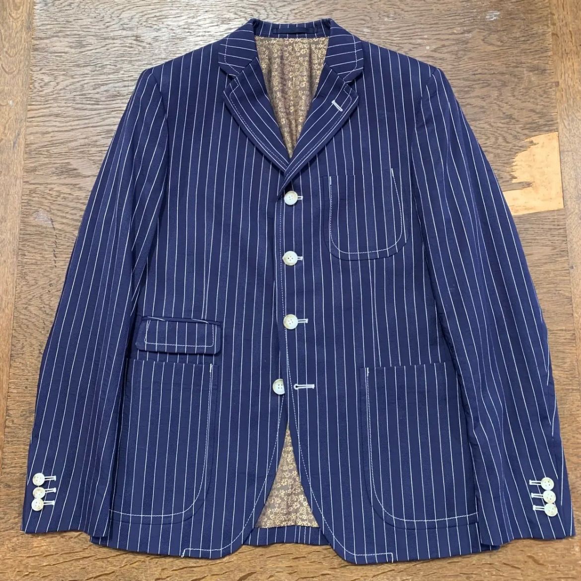 チョークストライプジャケット ファブシック モッズスーツ 昭和 レトロ