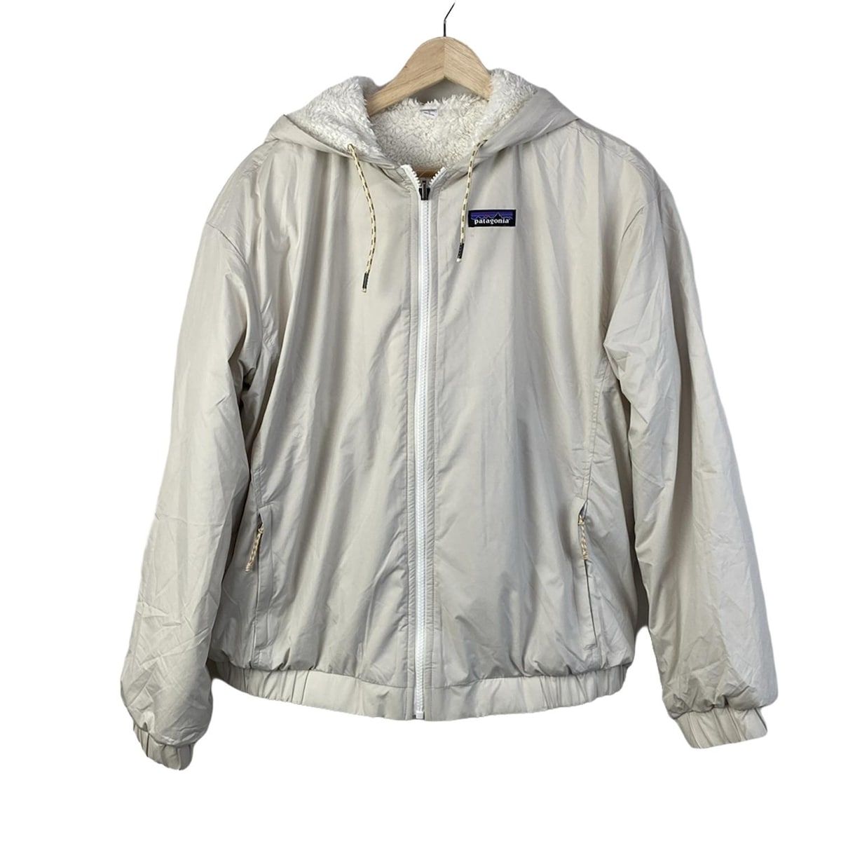 Patagonia パタゴニア ブルゾン サイズM レディース - アイボリー 長袖|ジップアップ|リバーシブル|秋|冬