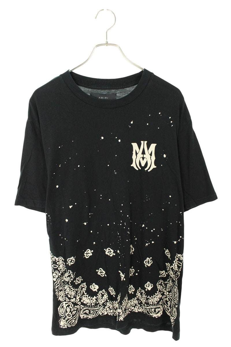 アミリ BANDANA BLEACH MA TEE バックロゴバンダナ柄Tシャツ