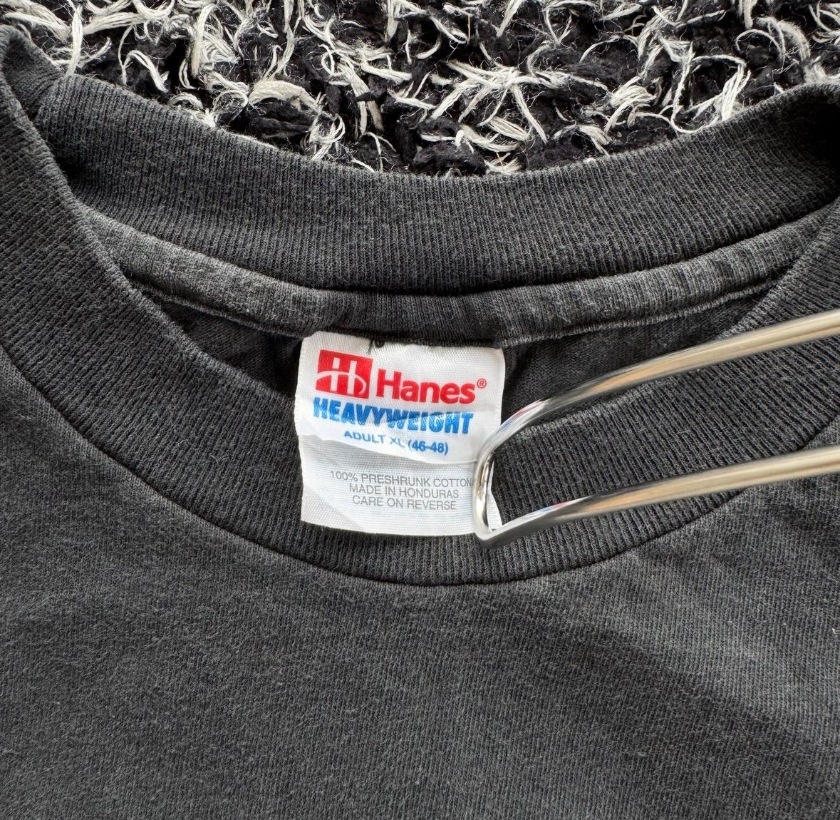 90s 1993年製 ワイン Tシャツ Life is a cabernet Hanes 墨黒フェード