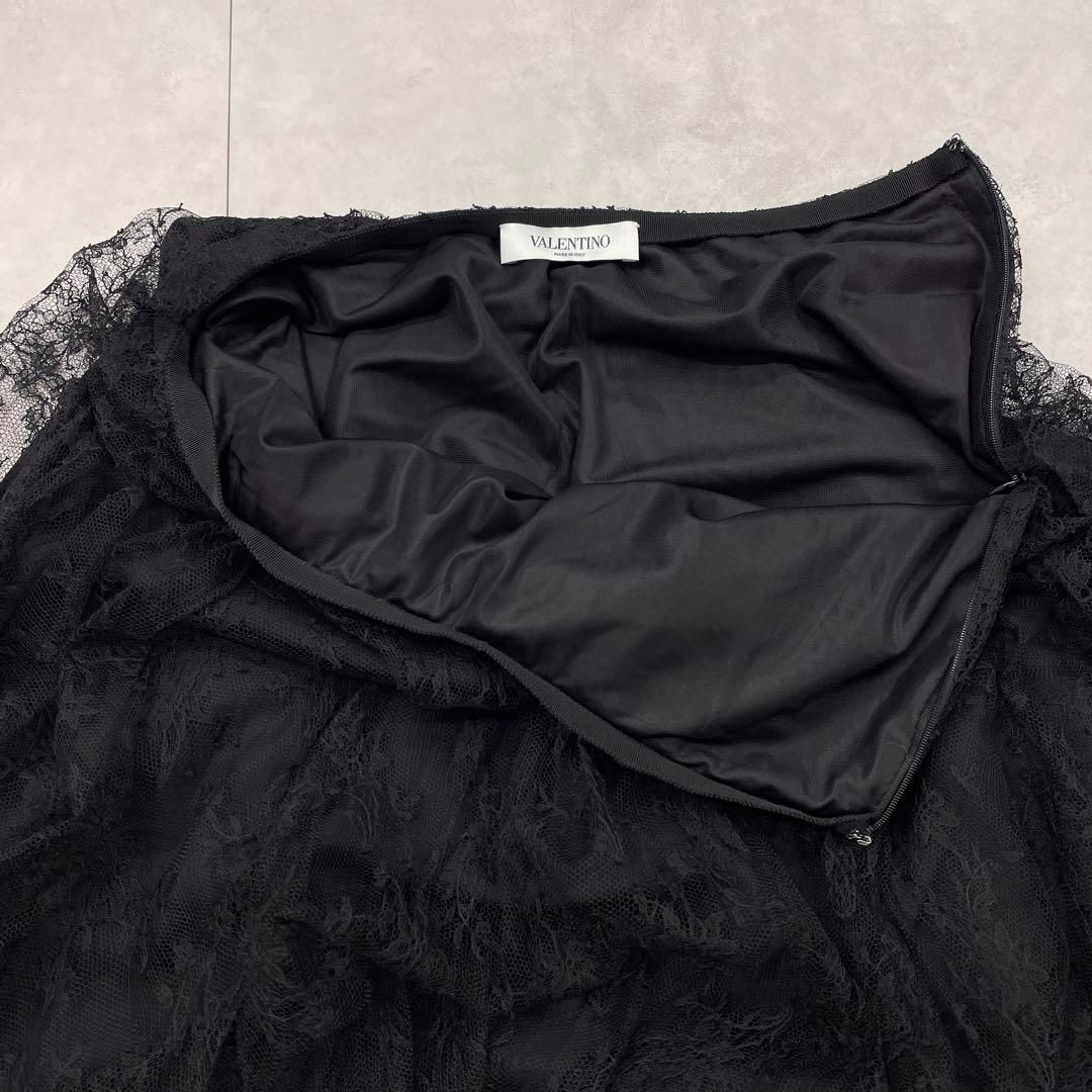 ◎VALENTINO ヴァレンティノ 総レース スカート フレア 花柄 チュール
