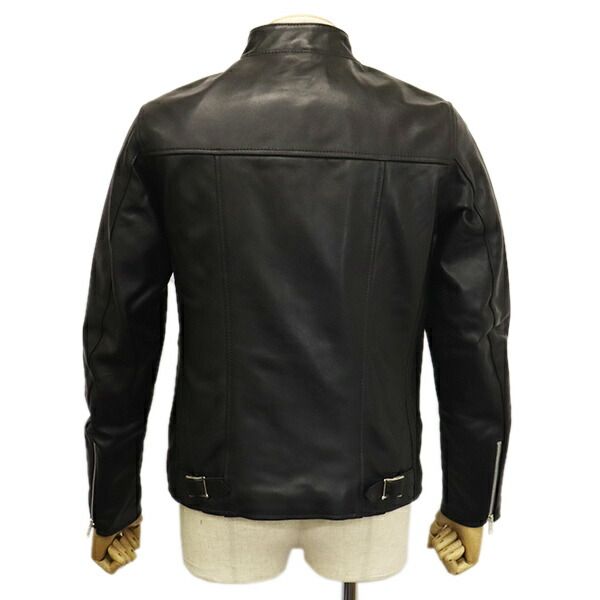 JAMES GROSE (ジェームスグロース) MEN'S CLUBMAN JACKET NEW SHEEP メンズ クラブマンジャケット ニューシープスキン BLACK JG038 44