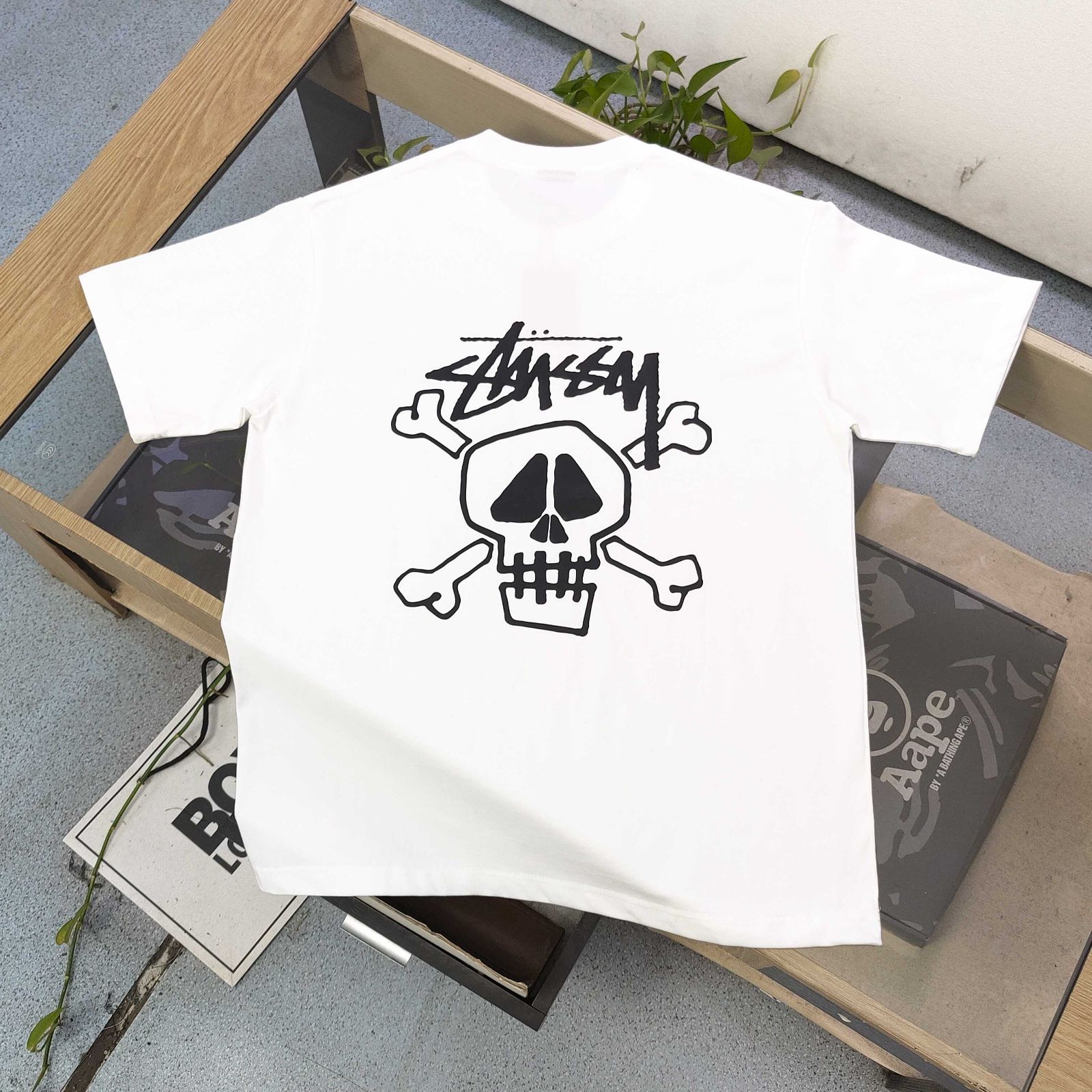 2025新しいStussy Stussyスカルパターンロゴアルファベット