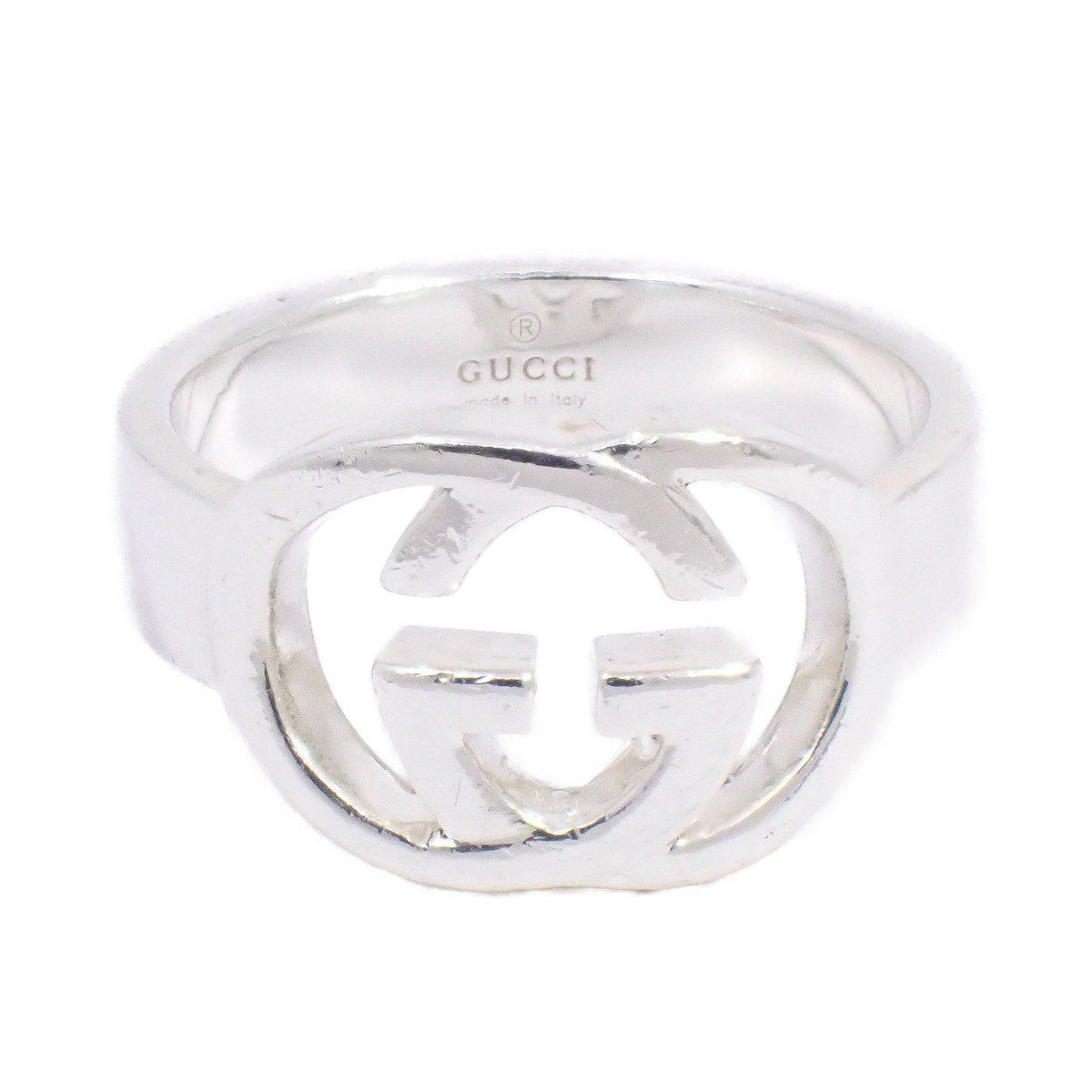 Z07-13　グッチ　インターロッキングG　リング　シルバー　10号 GUCCI グッチ インターロッキングGリング SV シルバー 約6.0g 12