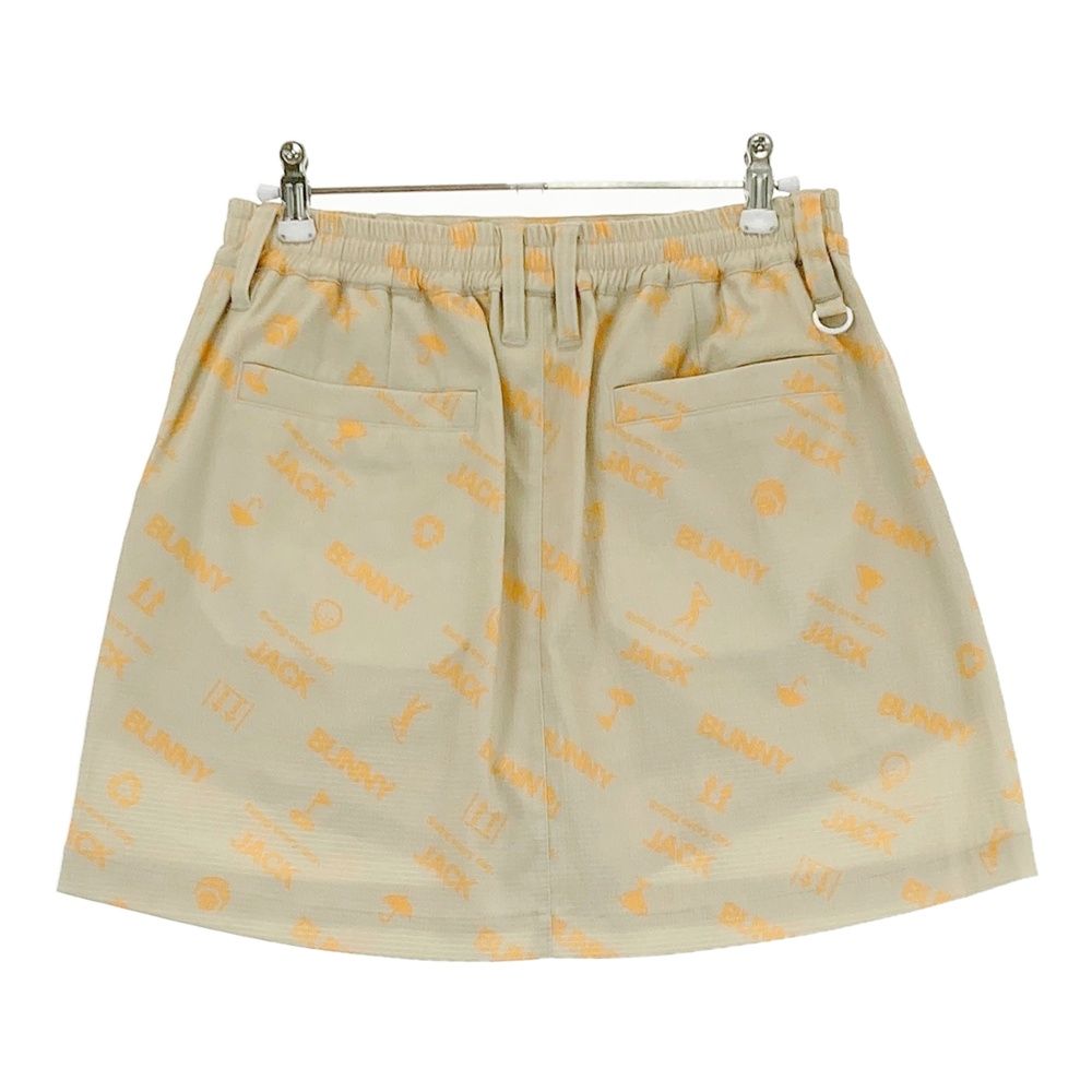 サイズ 1 JACK BUNNY ジャックバニー インナー付 ストレッチスカート 総柄 ベージュ系 240101512581 ゴルフウェア レディース ストスト