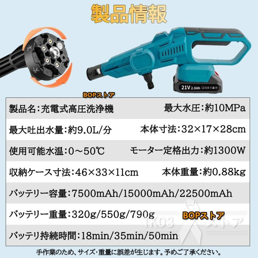 高圧洗浄機12MPa 家庭用高圧洗浄機 3段階水圧調節