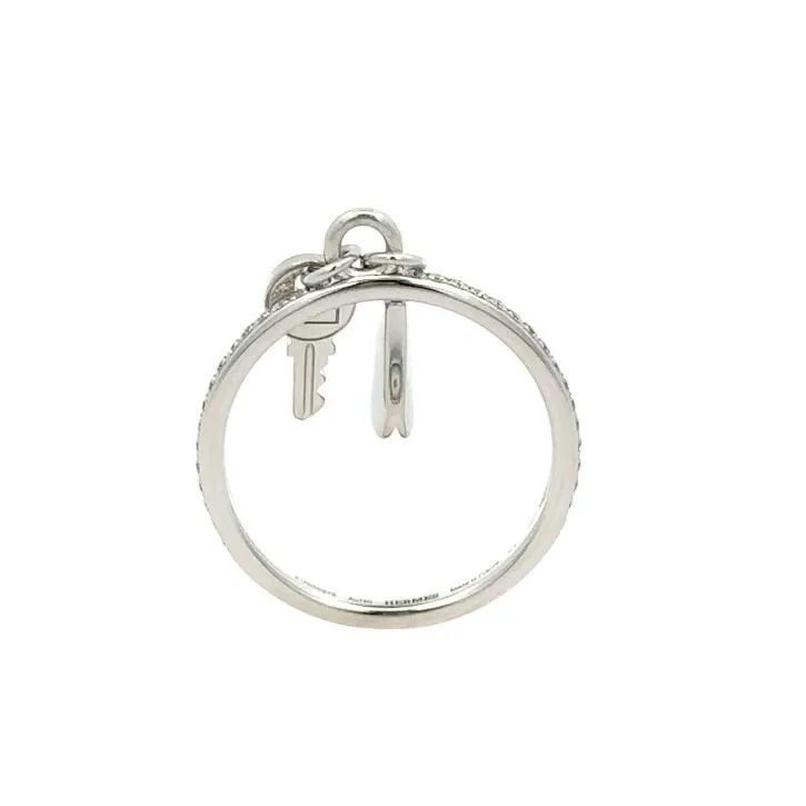 国内発送エルメス ケリー クロシェット ダイヤモンド HERMES エルメス リング レディース ブランド 指輪 750PG