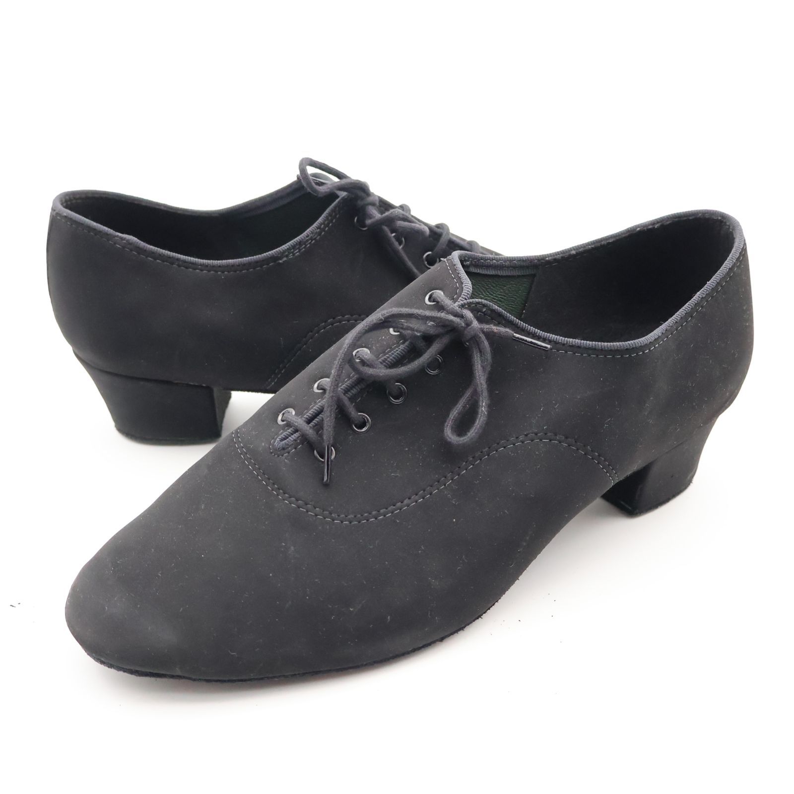イングランド製 社交ダンス用衣装 サイズ8 ブラック ダンス シューズ メンズ 男性用 黒 ヌバック生地 DANCE SHOES